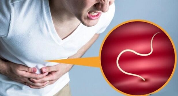 dor abdominal debido a parasitos